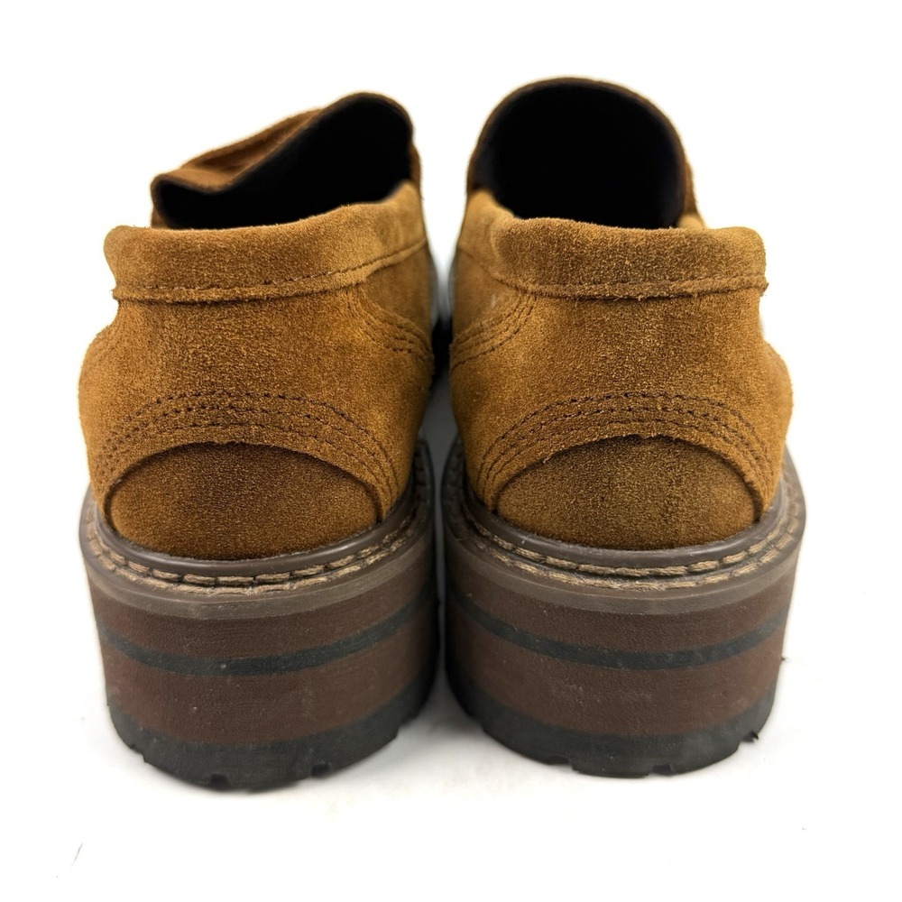 LL Bean Camden Hill Loafers 6.5 Brown Suede Slip On Shoes Lug Sole‎ Womens - Picture 4 of 10